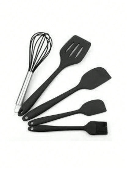 Set Utensilios Basico 5 Piezas Silicona Cocina Reposteria