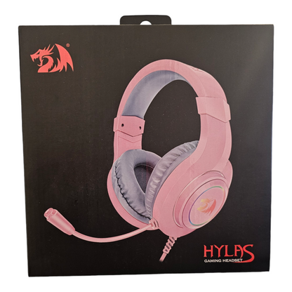 Diadema Redragon Gamer Hylas Pink H260P-RGB  con Microfono Gaming Headset