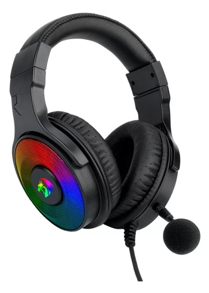 Diadema Gamer Redragon Pandora H350rgb 7.1 Usb Color Negro Color de la luz RGB