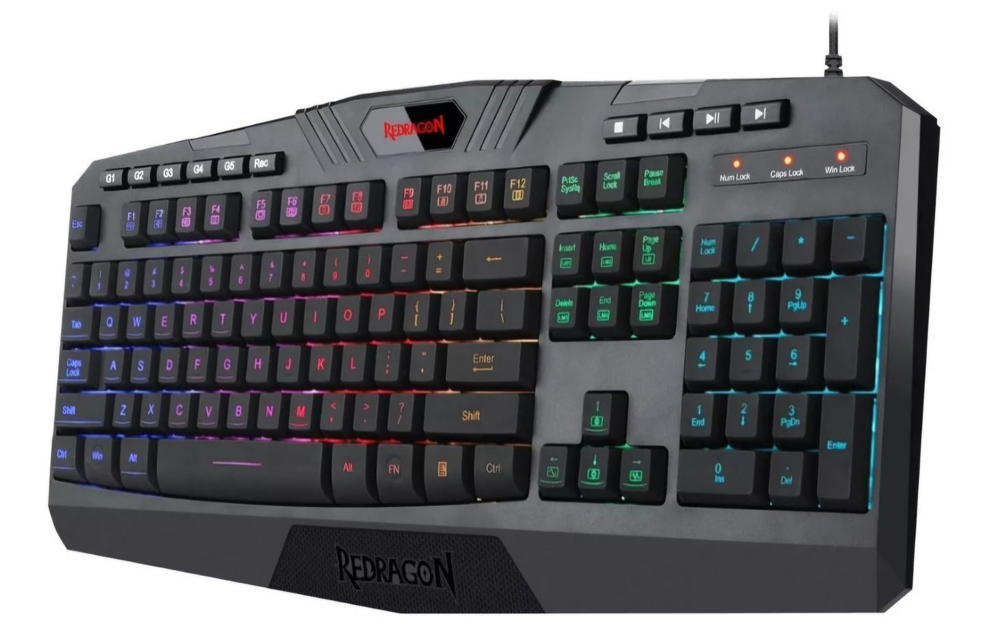 Teclado Gamer Redragon Harpe Pro K503a Español Con Luz Rgb Teclado Negro