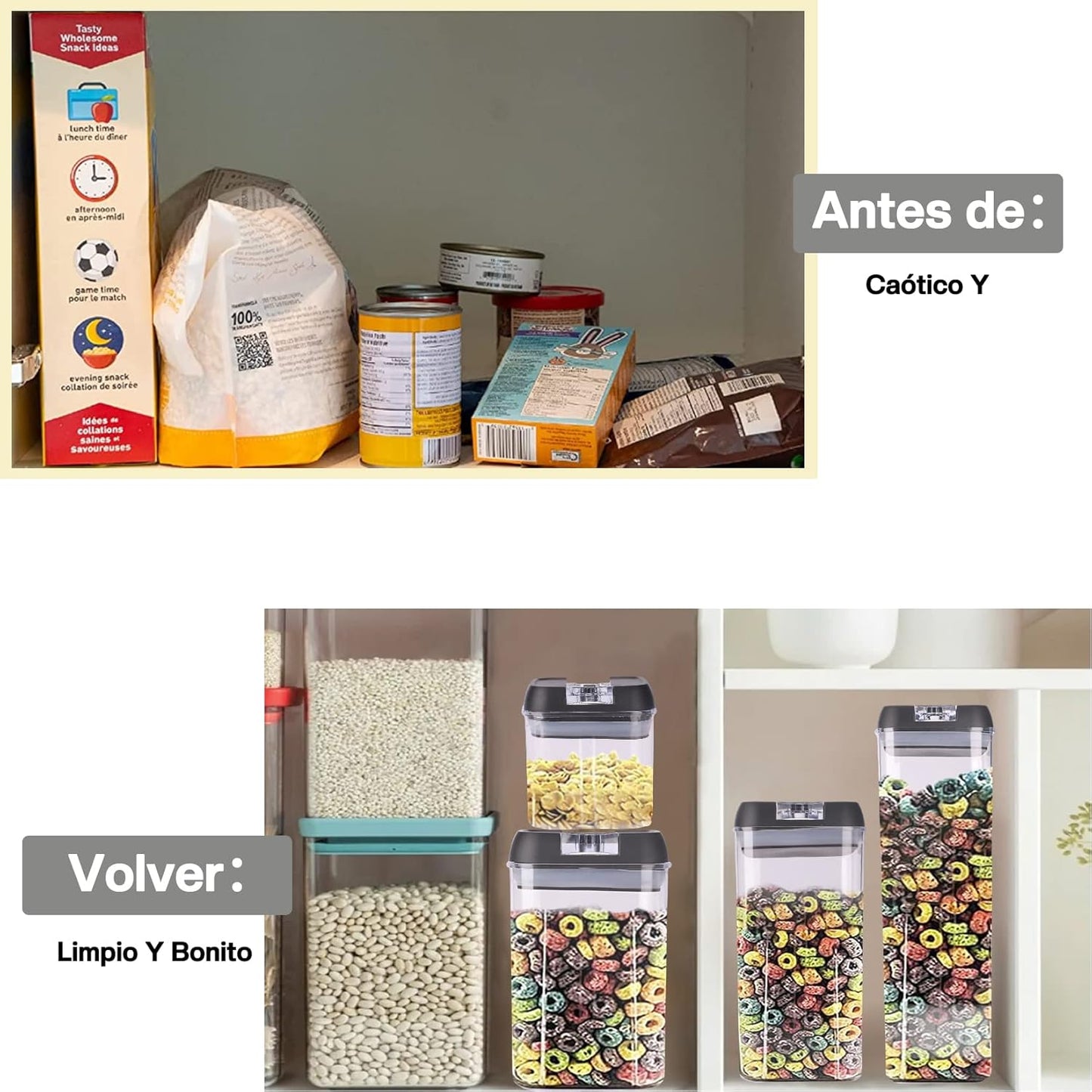 Juego de 7 recipientes Herméticos para Alimentos