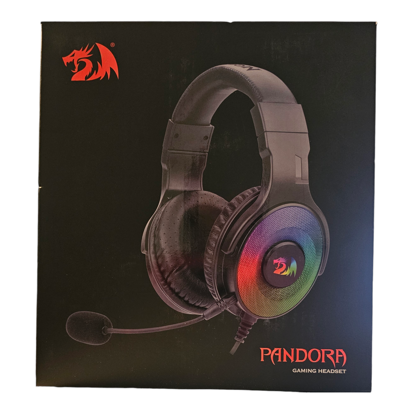 Diadema Gamer Redragon Pandora H350rgb 7.1 Usb Color Negro Color de la luz RGB